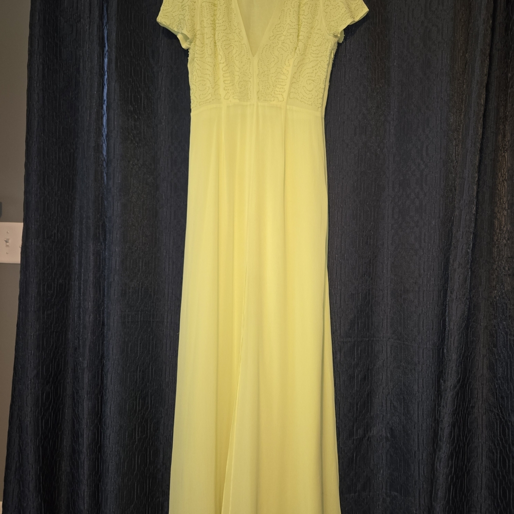 H&M Yellow Lace Maxi Dress